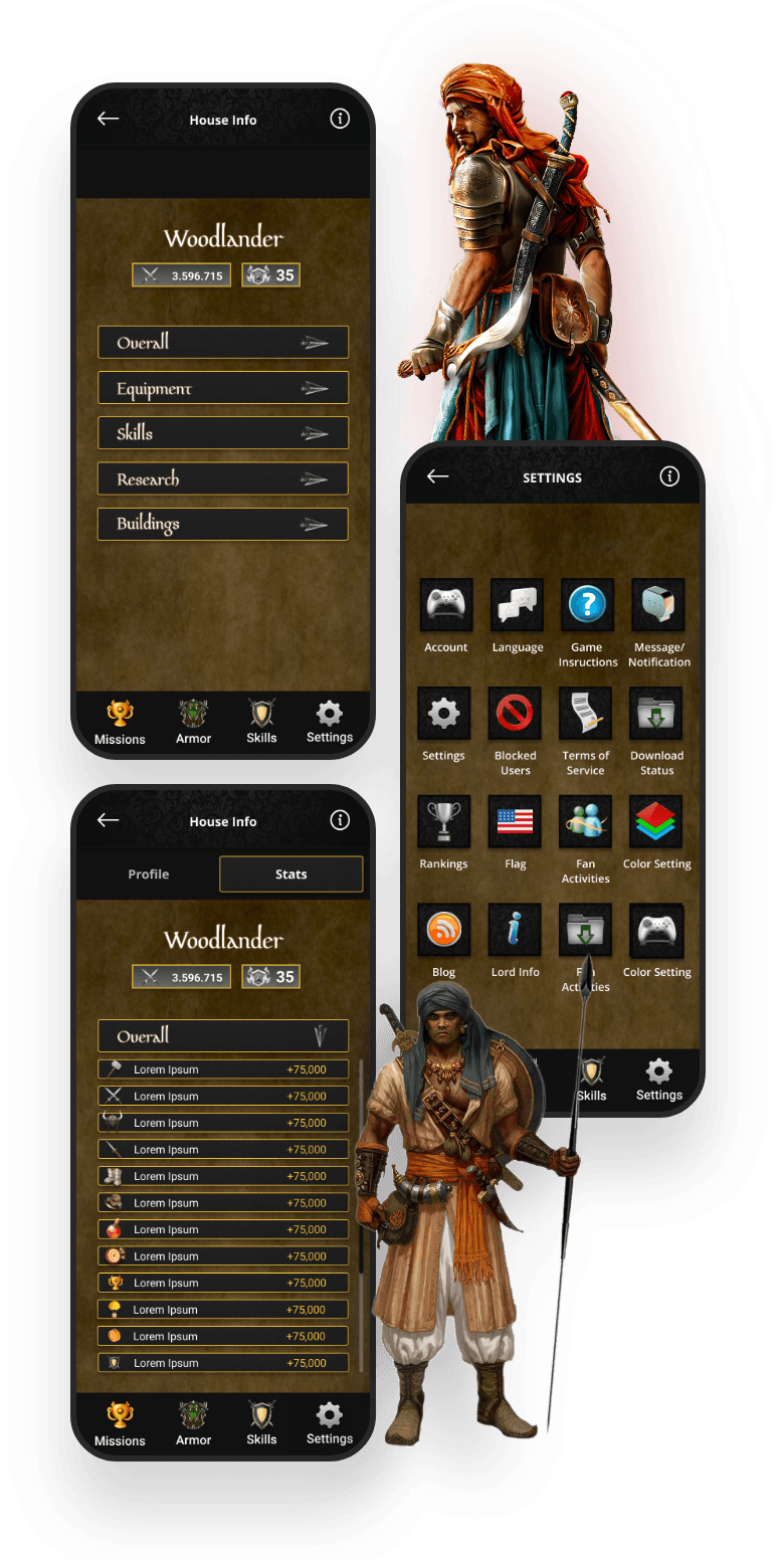 Mobile Screen Designs of this project.