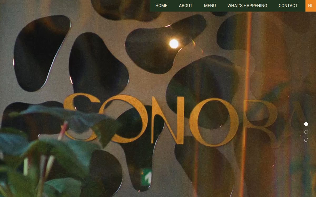 Homepage van sonora-bar.com