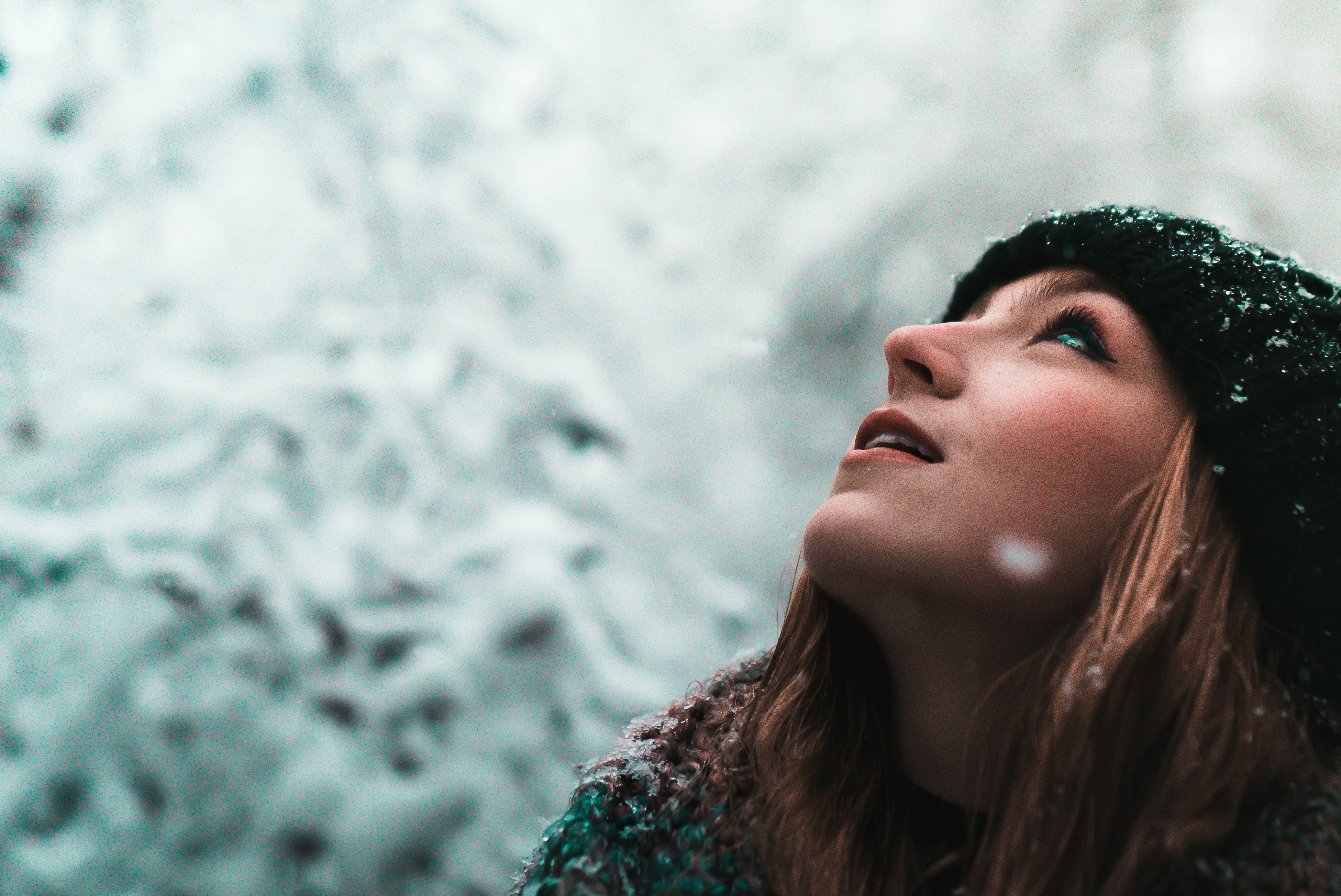 woman enjoying snow - Winter Color Analysis