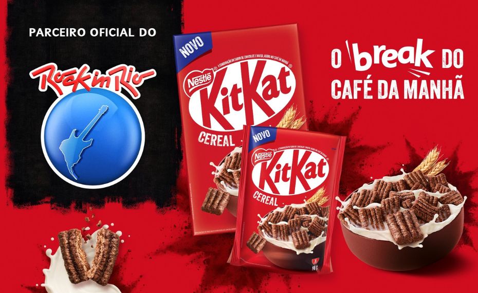 KitKat aproveita Rock in Rio para impulsionar linha de cereal