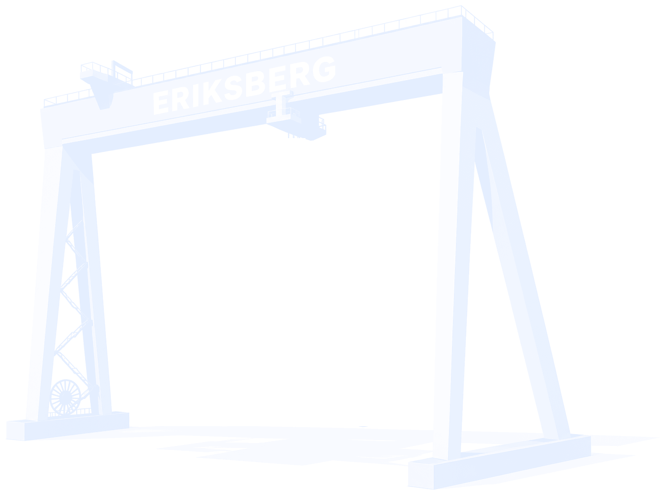 The Eriksberg gantry crane lifting a brain plugged into cables