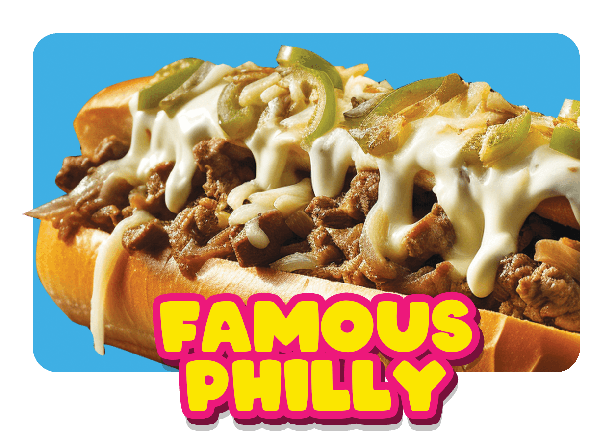 North End Pizza famous Philly steak and cheese sub, best steak and cheese in Virginia Beach since 1987, loaded with grilled steak, melted cheese, and fresh toppings