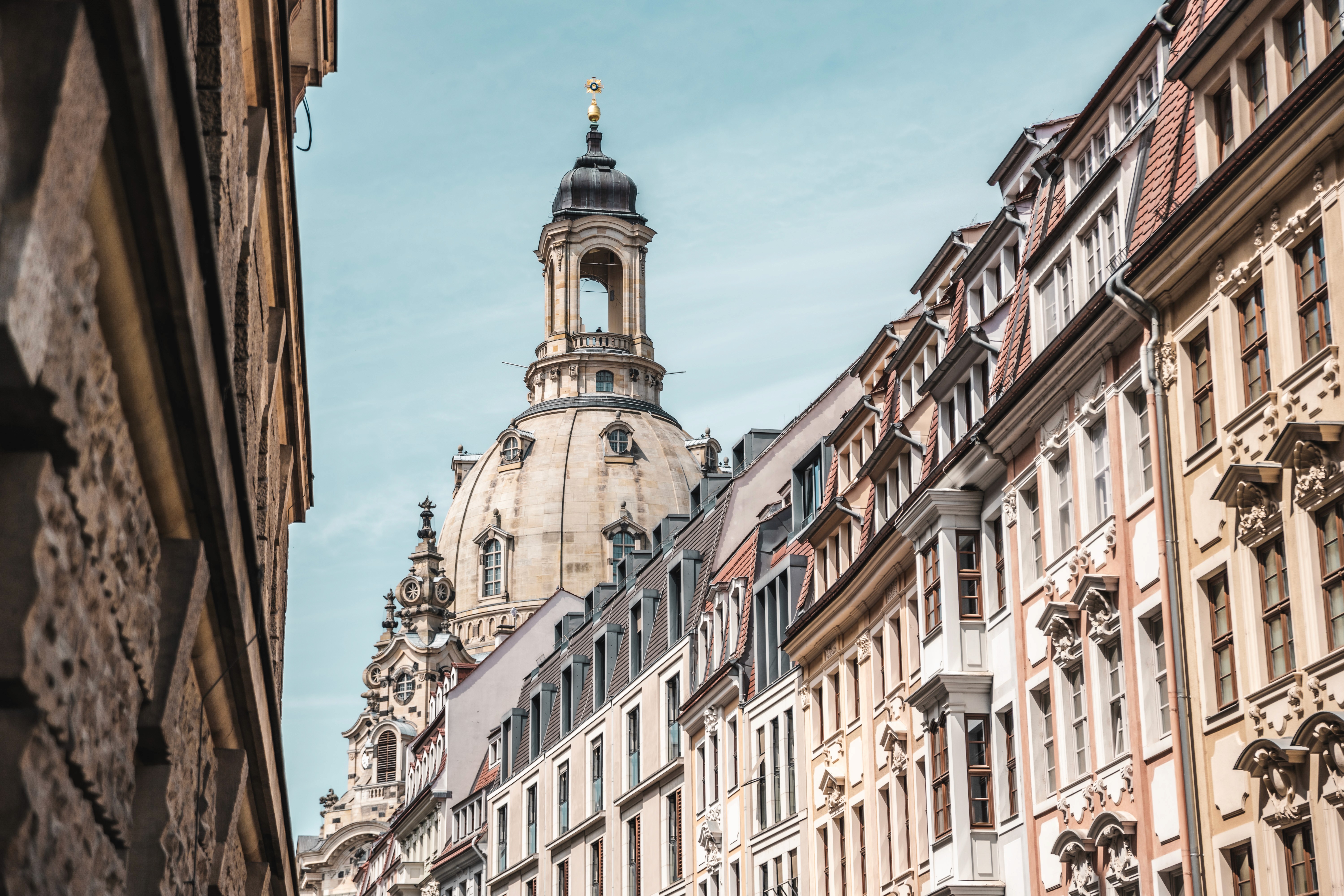 Eine Perspektive der Frauenkirche Dresden