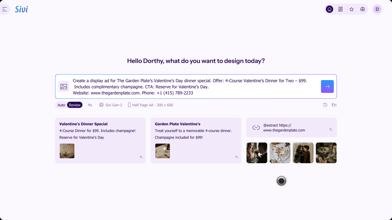 How to generate restaurant banner with AI?
