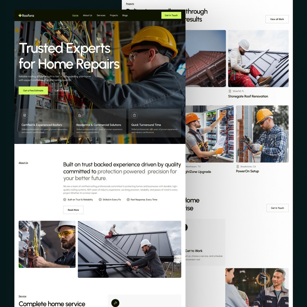 Webflow solar template