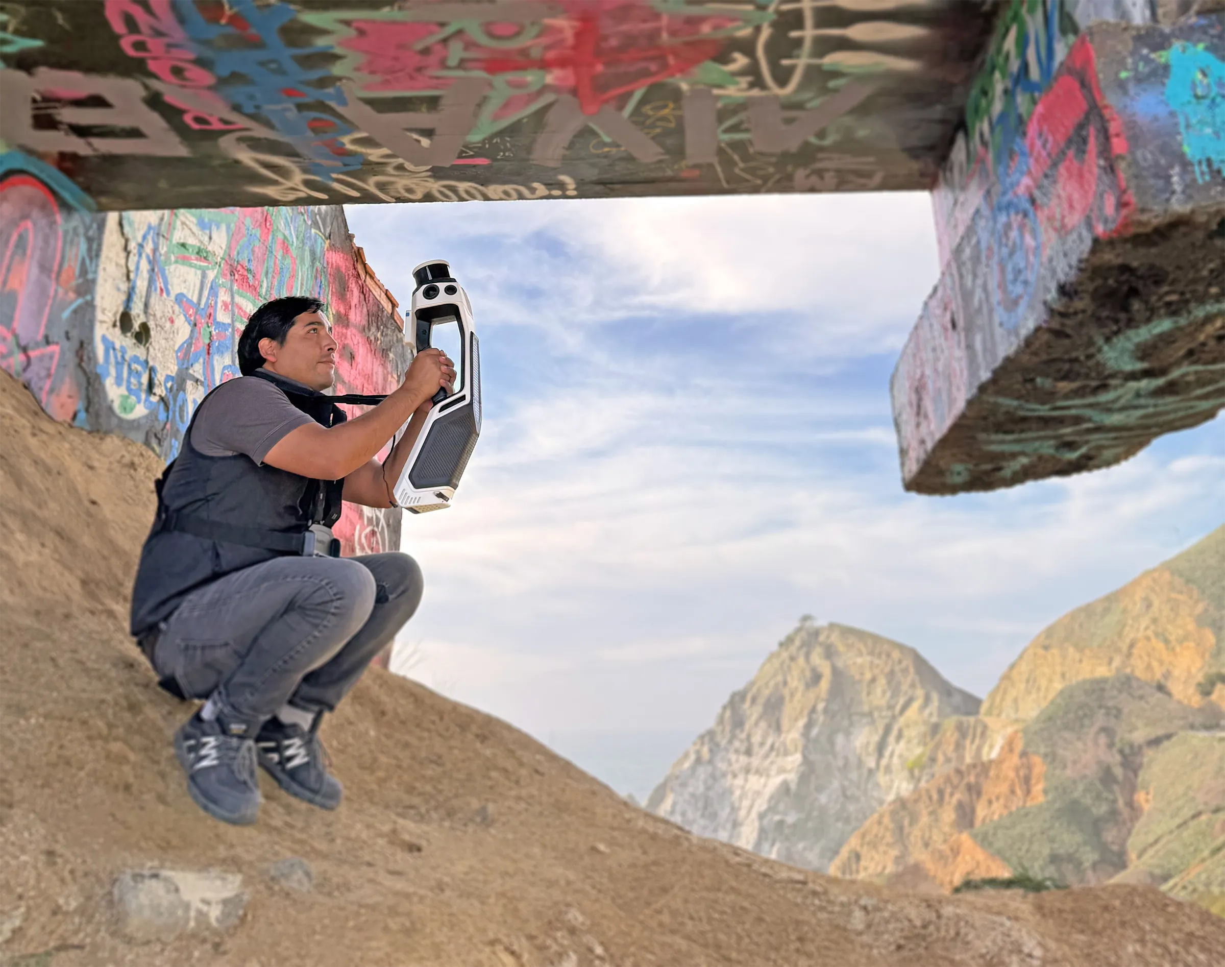 Architect Preparing 3D Scanner