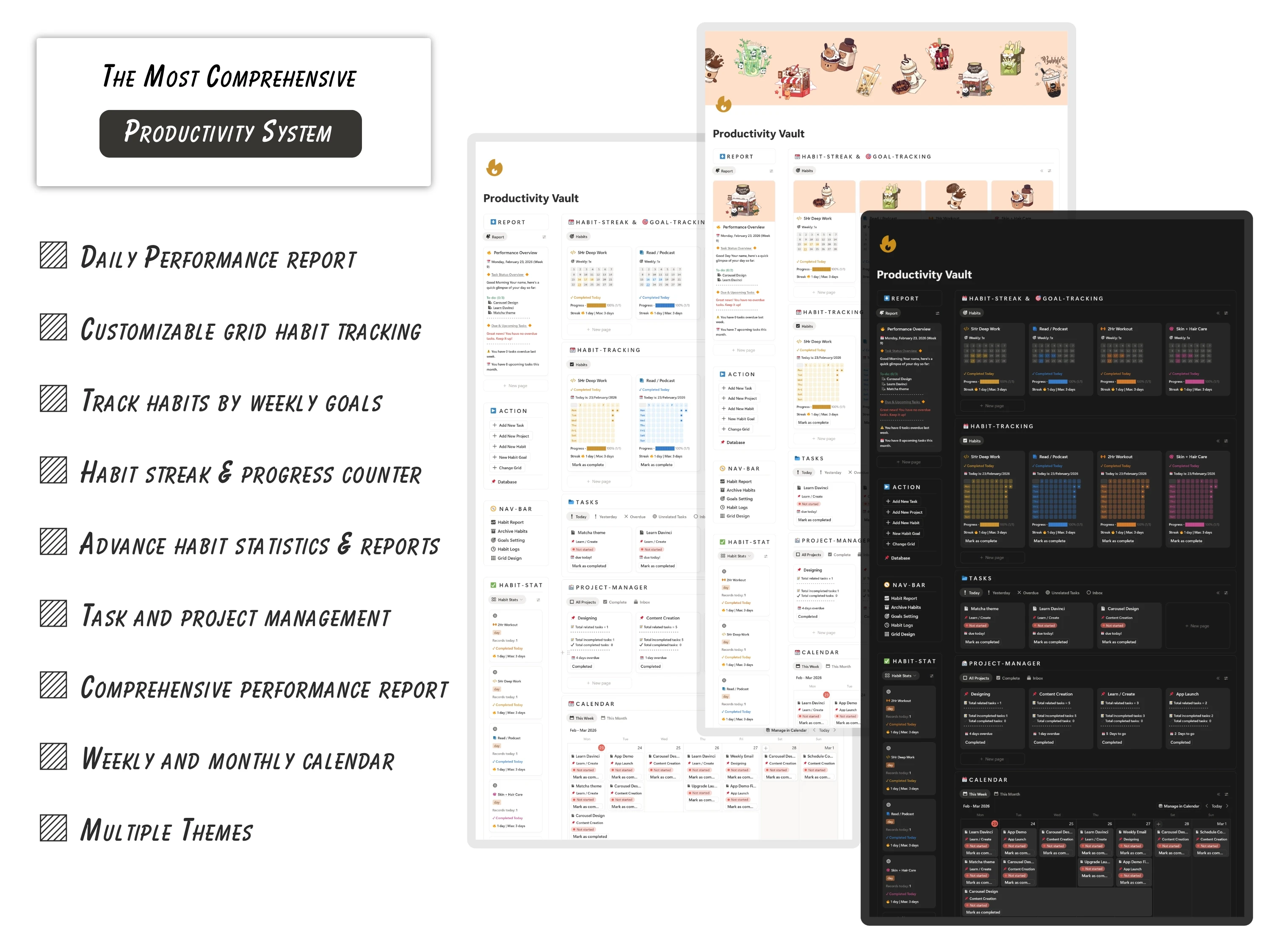 Productivity Vault Notion template preview