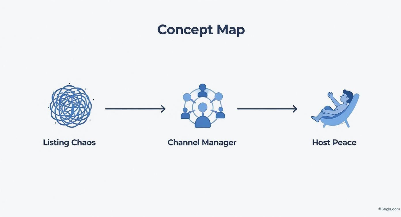 Infographic about channel manager for vacation rentals