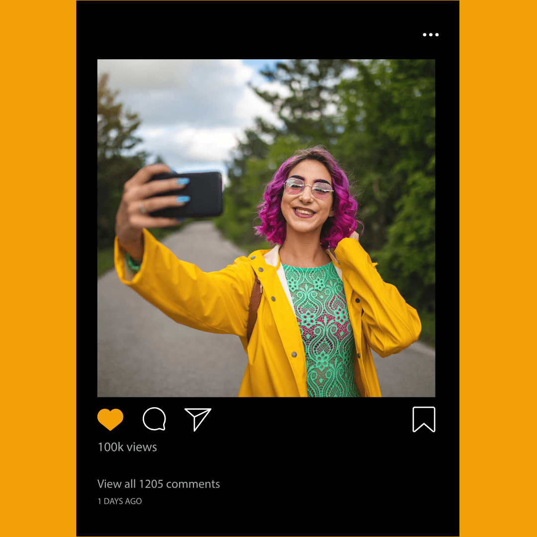Using the right hashtags for Instagram post.