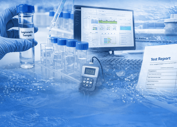 hand holding bottle testing water