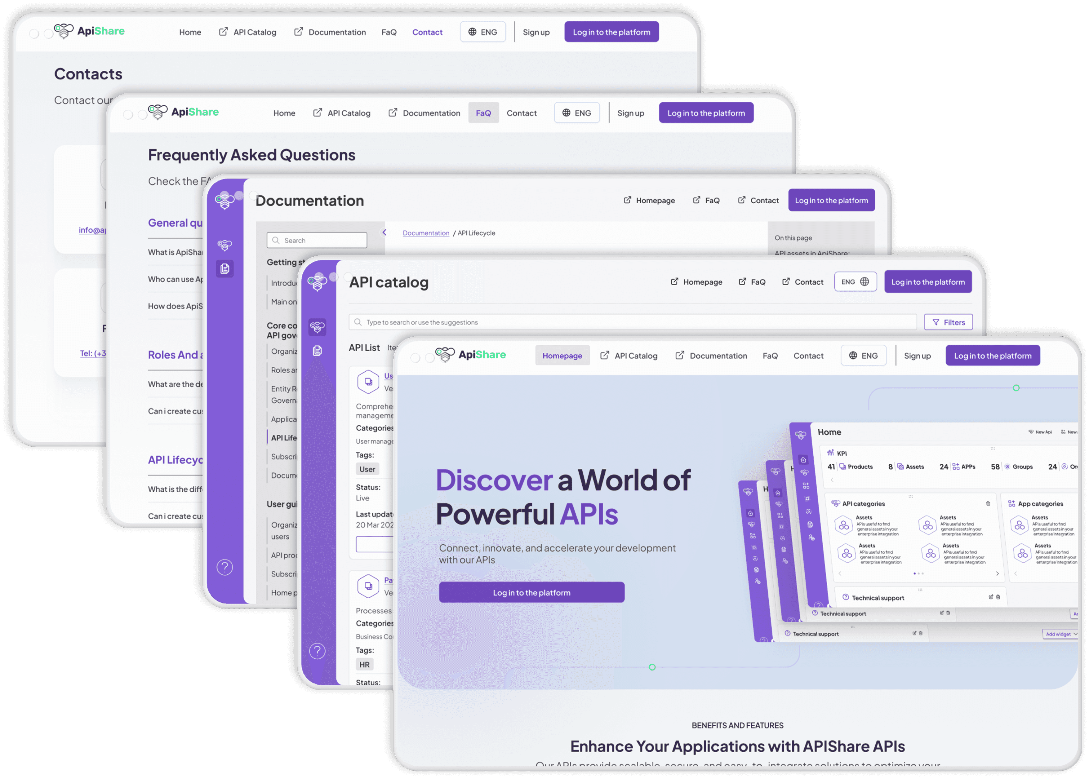 Public show case sections