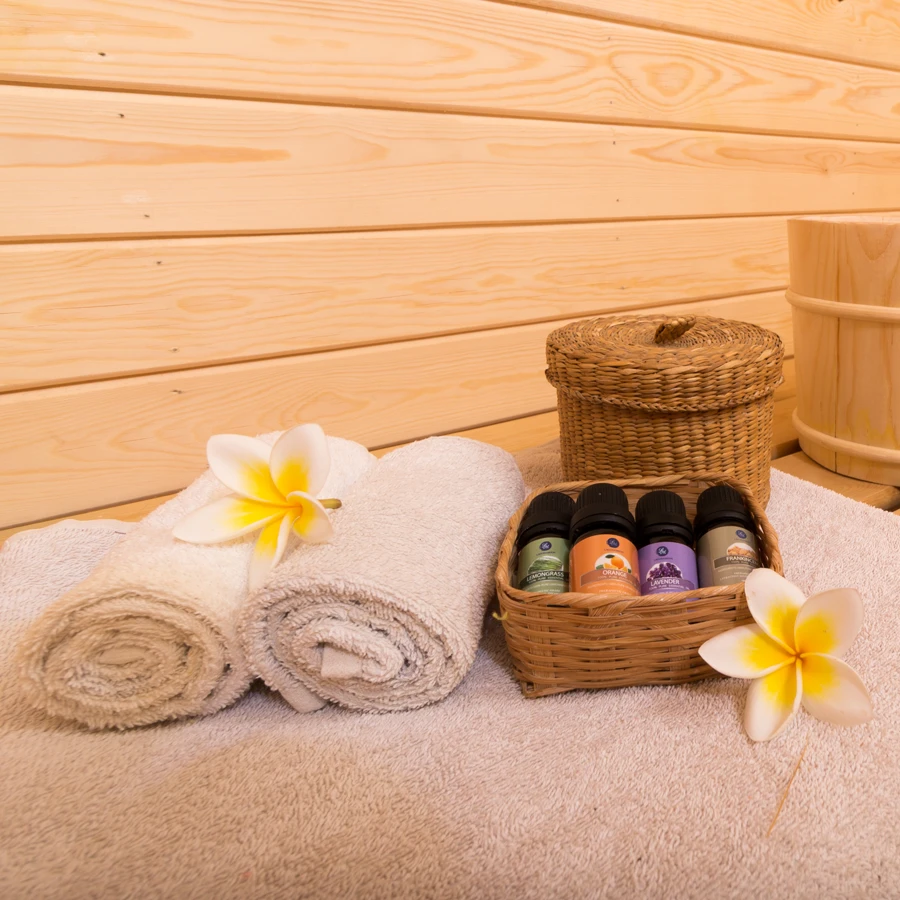 sauna at red c villas