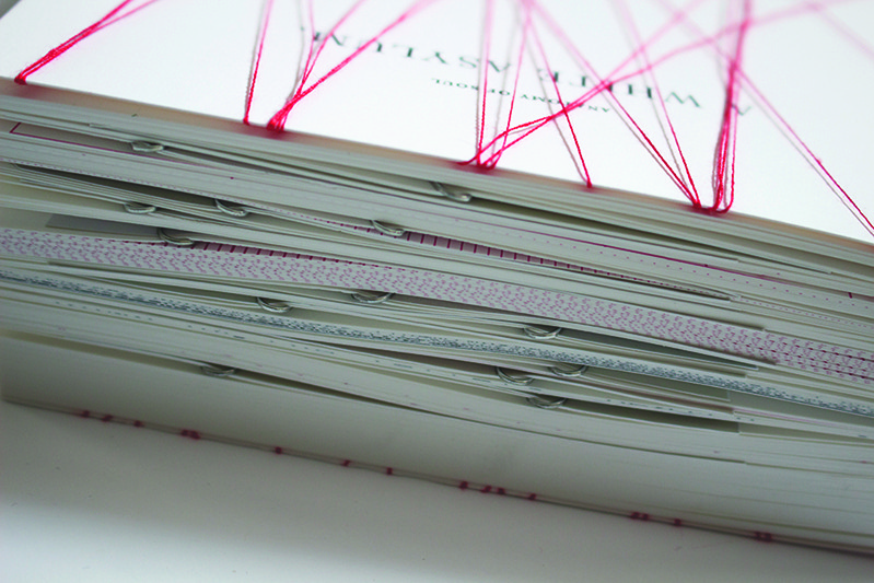 detailed shot of a white asylum book