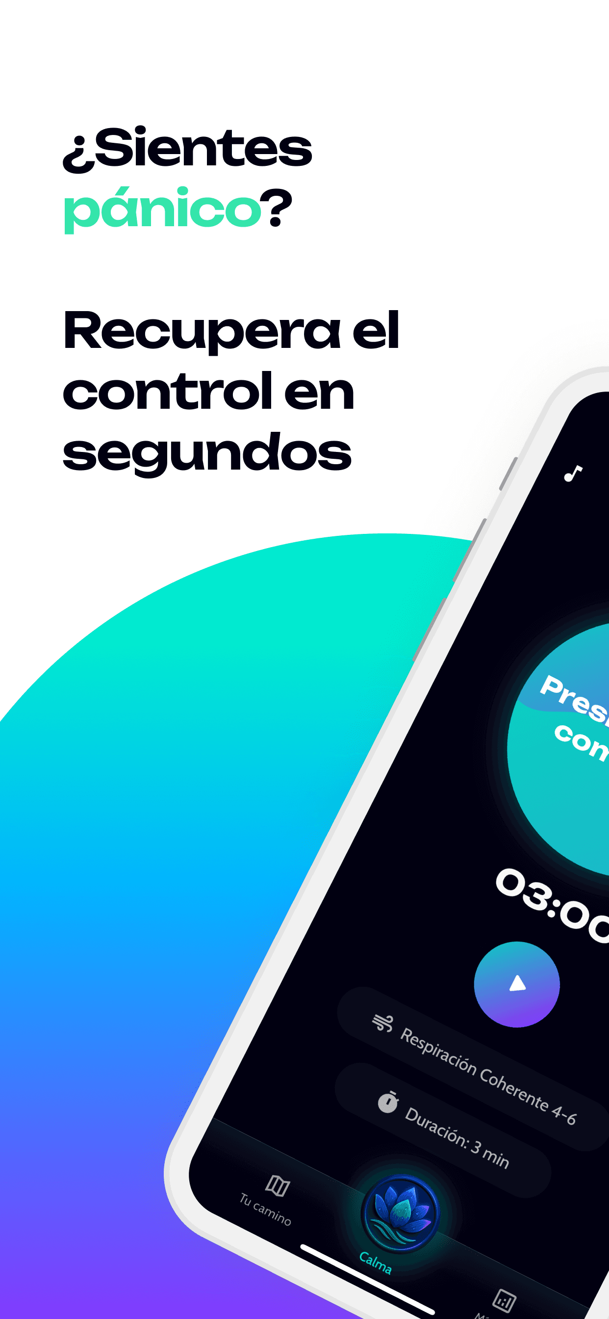 Screenshot de pantalla de respiración de Loto - Ap