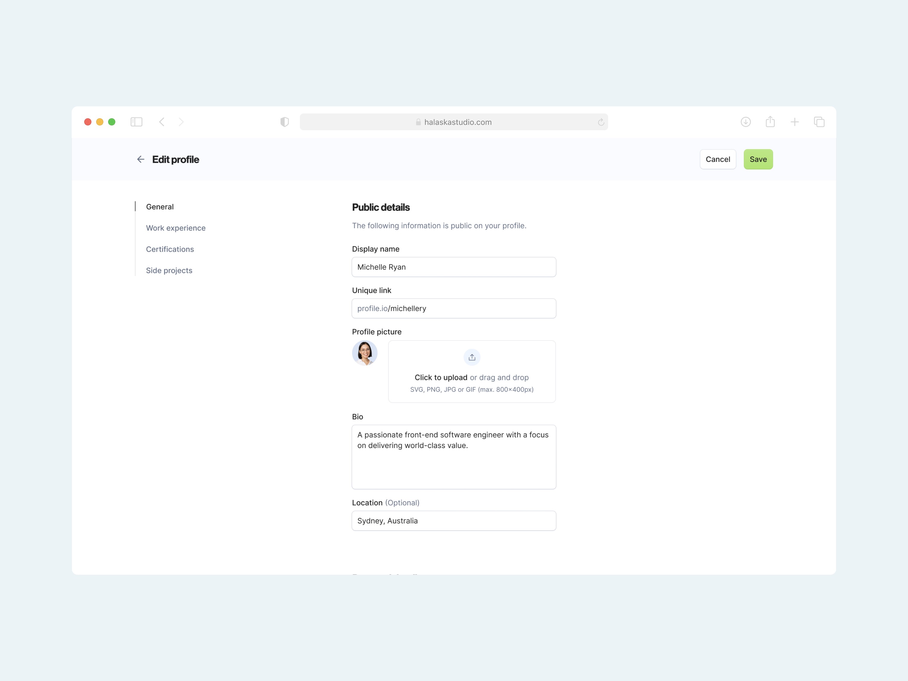 Profile io web3 account product design logo