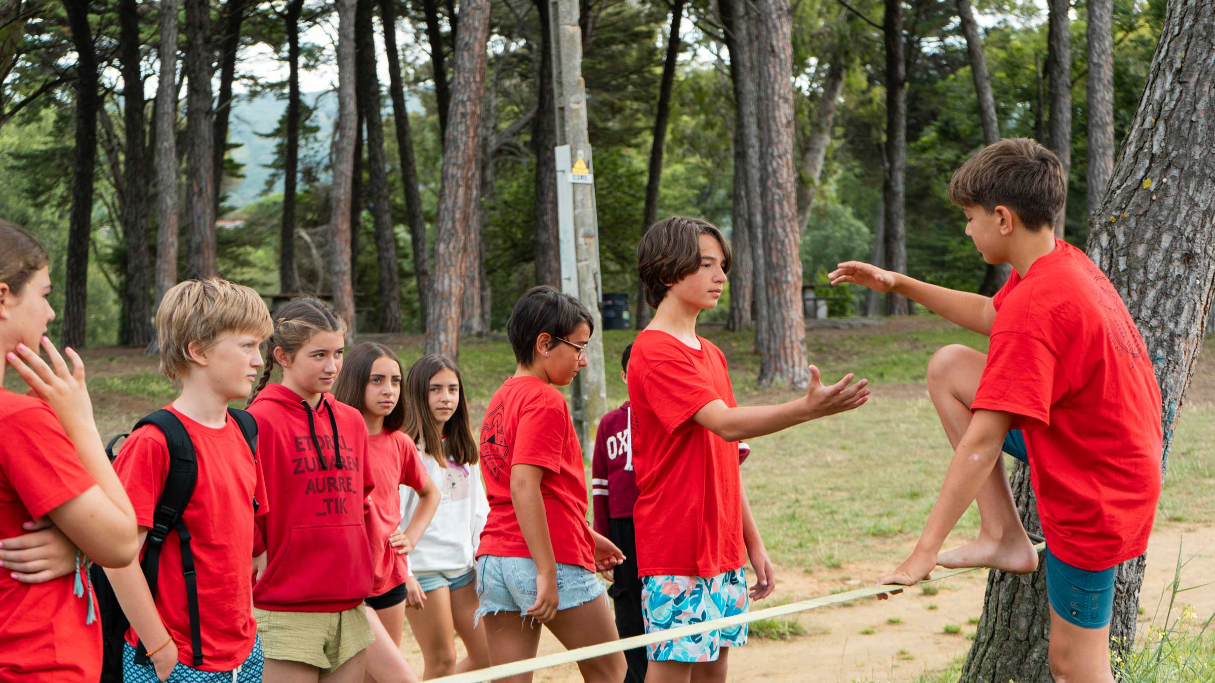 Two men greeting with hand