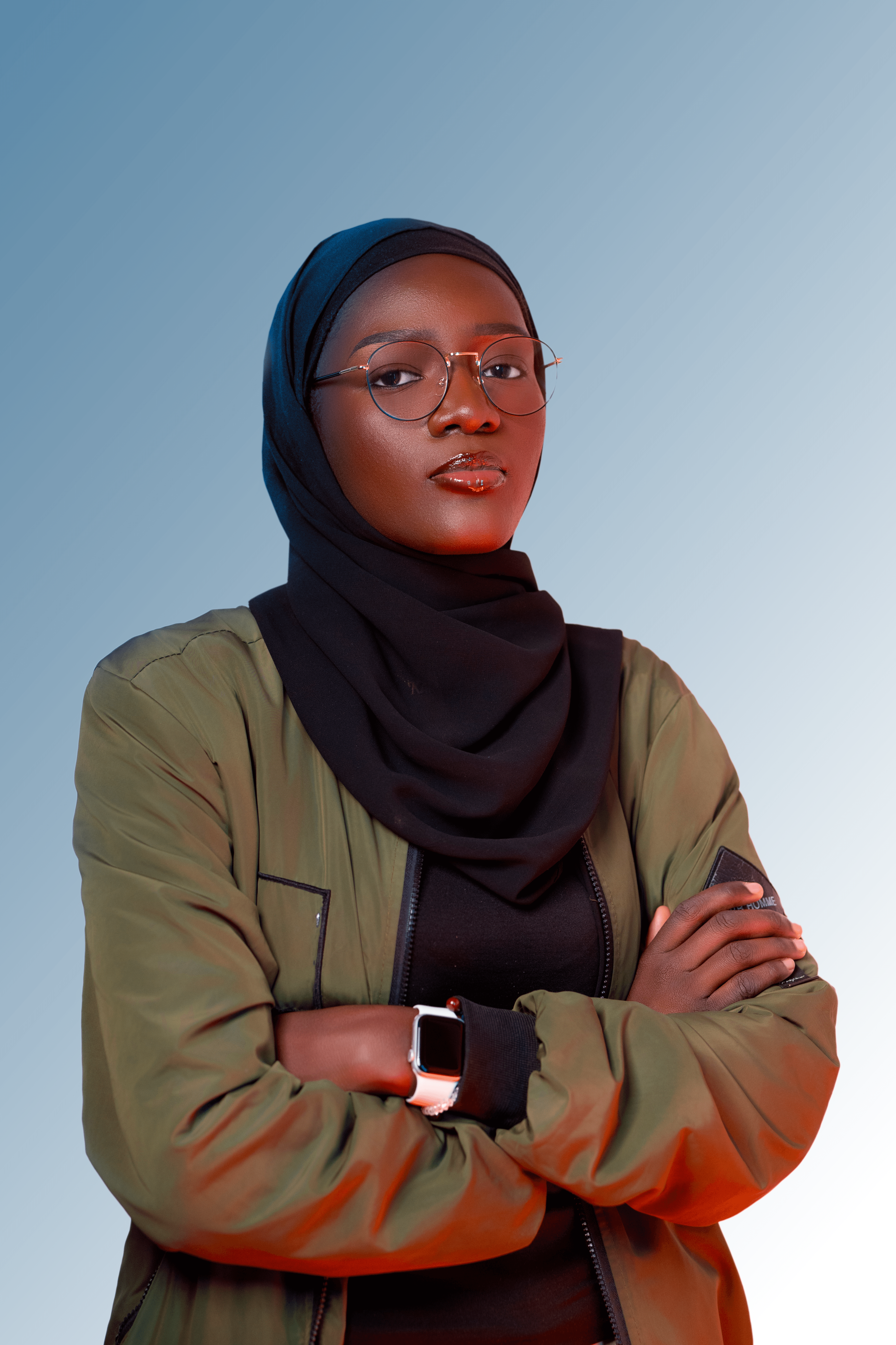 Portrait of portfolio creator – front view