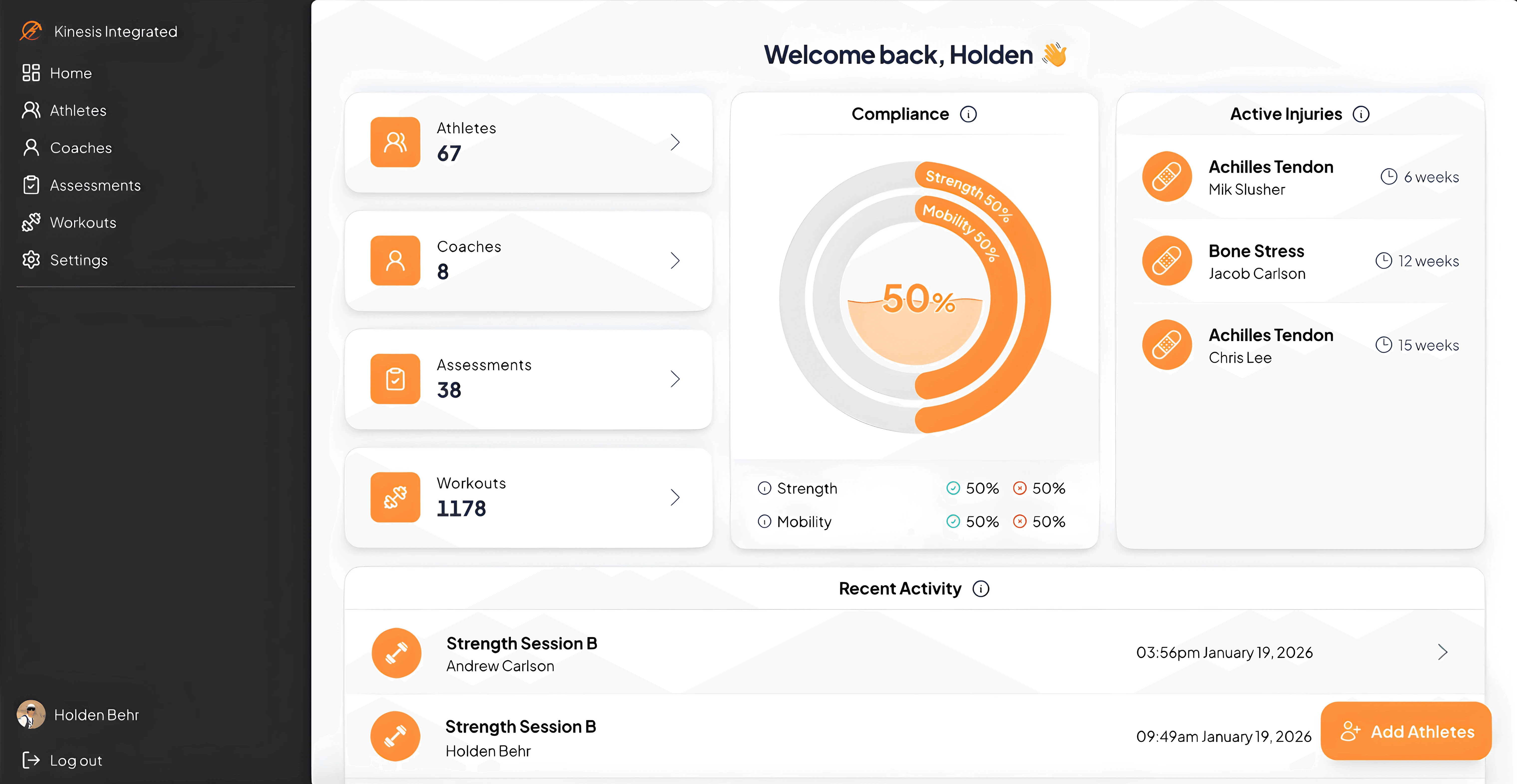 Kinesis Coach Dashboard