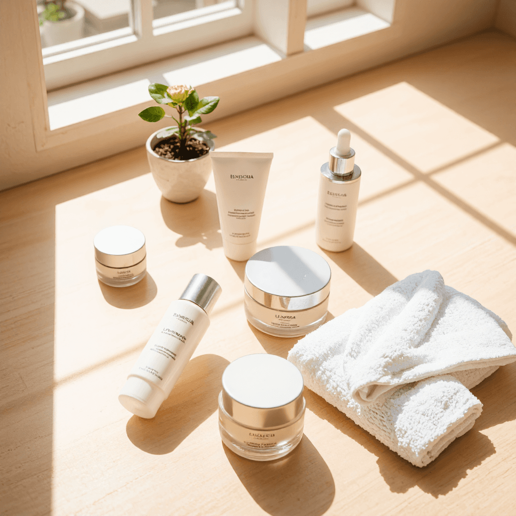 product photography of skincare products