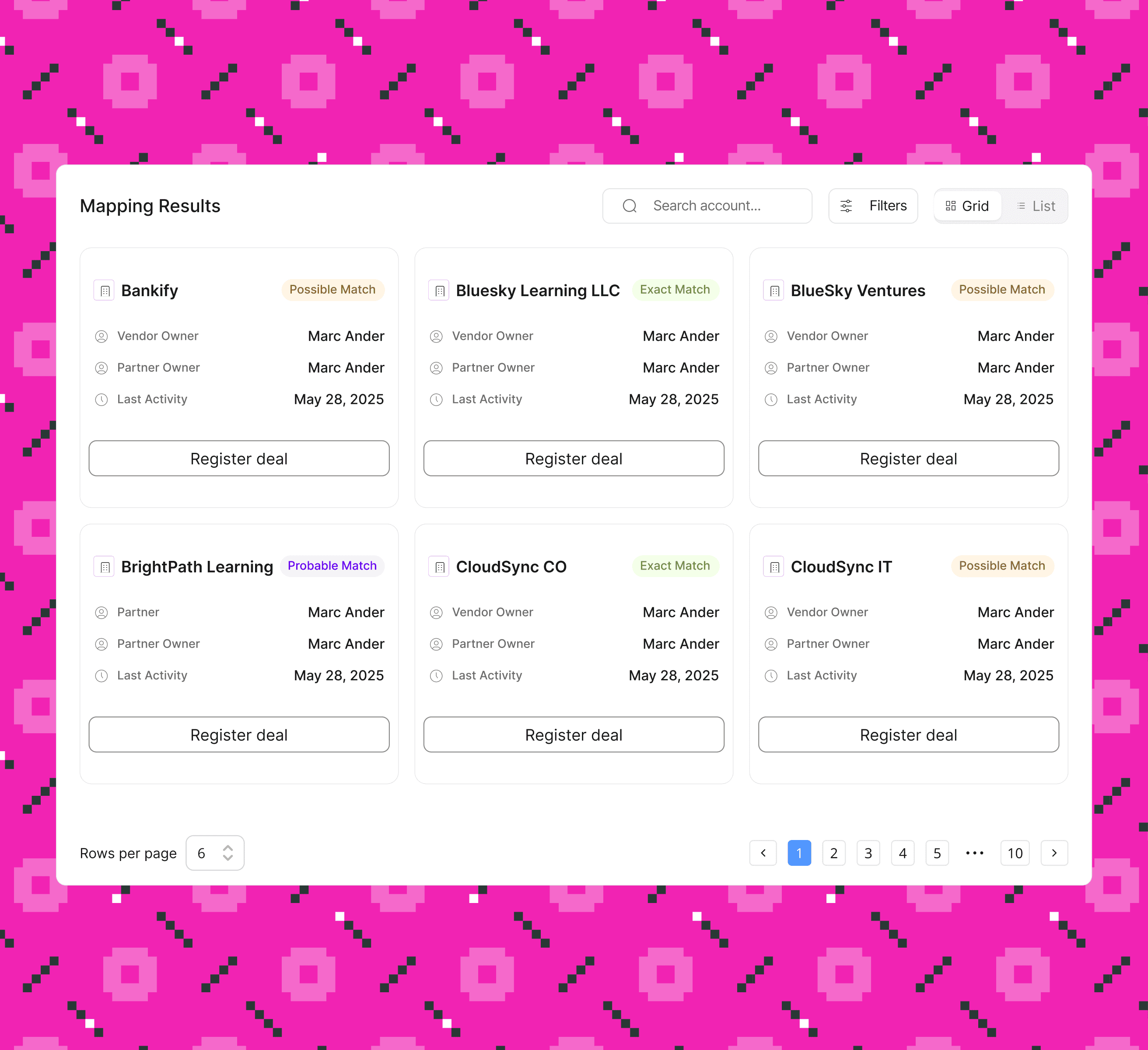 Airstride Account mapping 