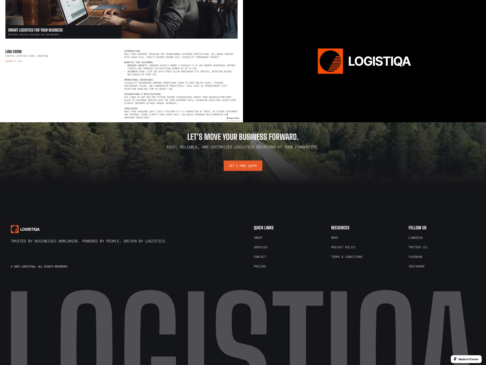 LOGISTIQA — 现代专业创意机构官网设计灵感