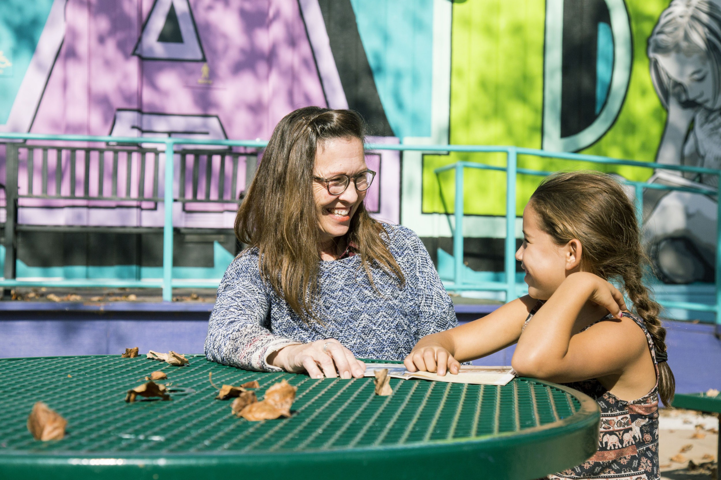 Mixed dog looking at camera