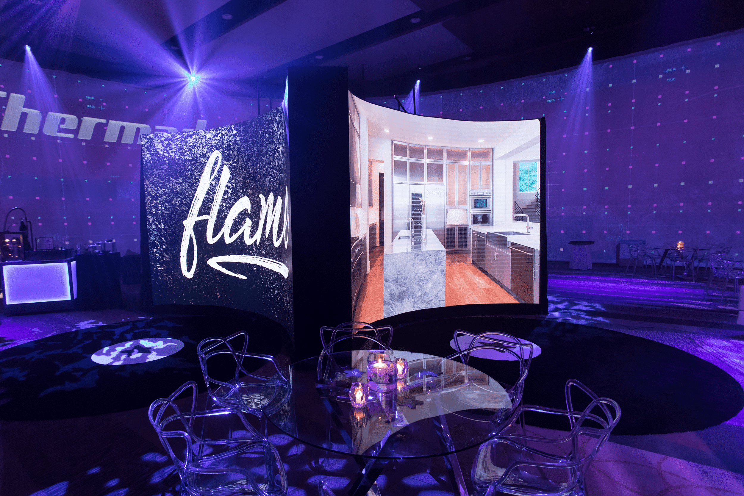 Thermador interactive panel inside the ballroom