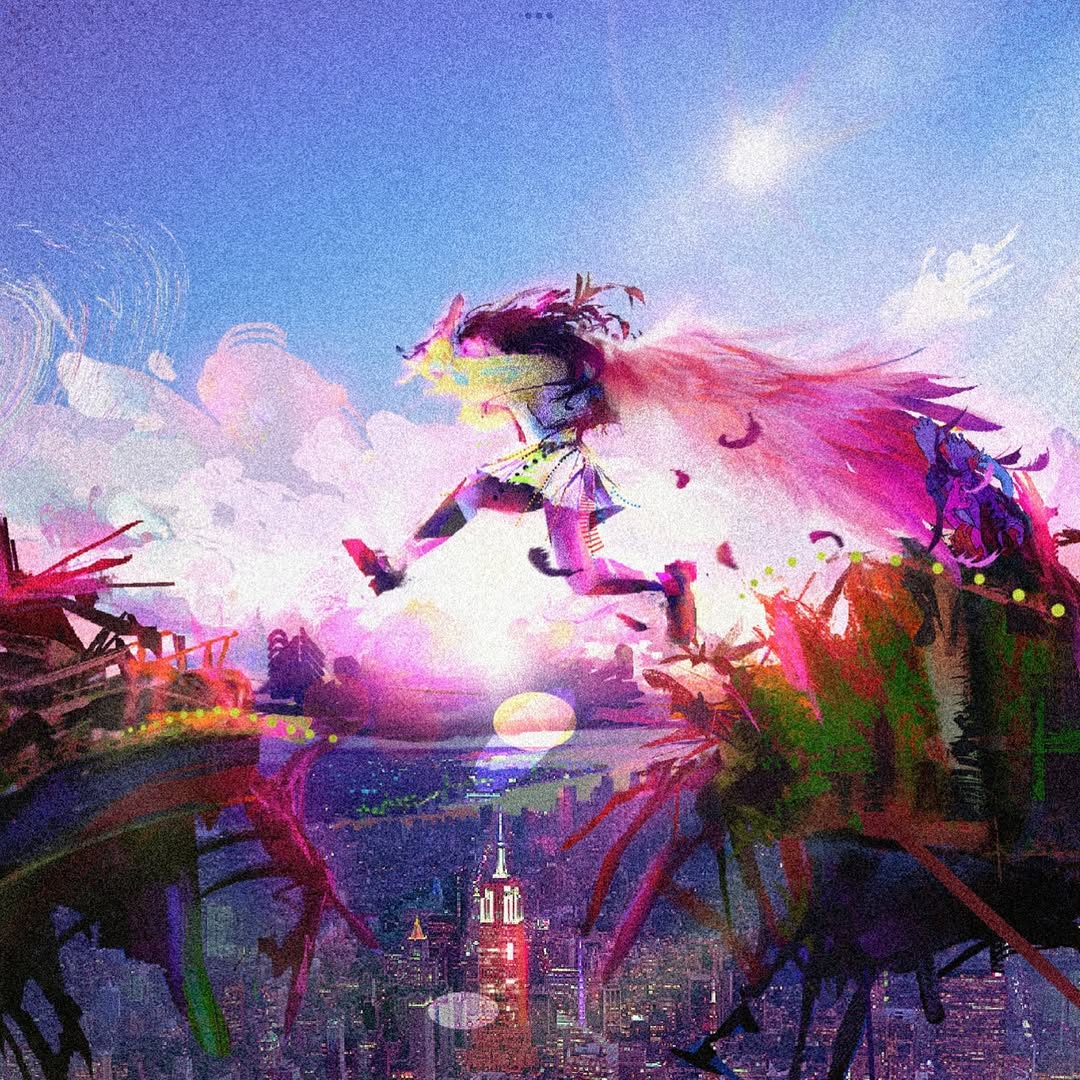 Digital Painting of an animal taking a selfie