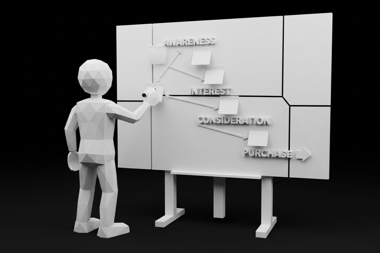 Marketer mapping funnel