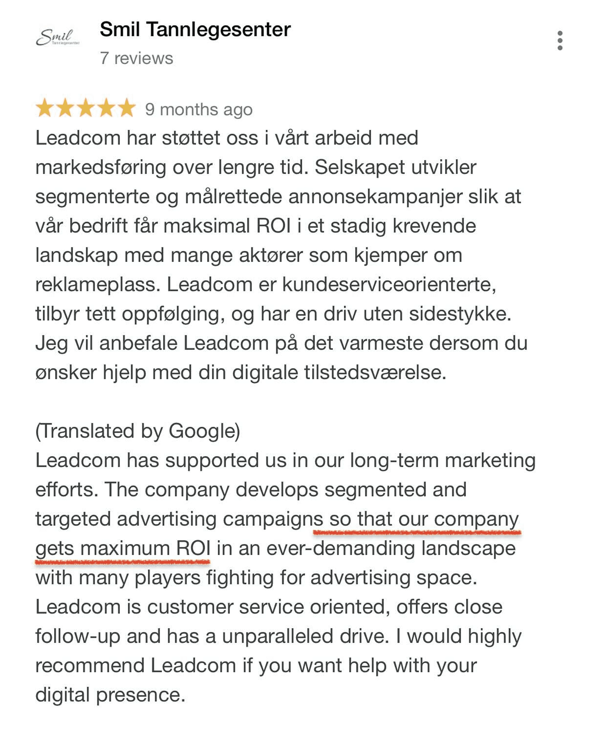 Review Screenshot