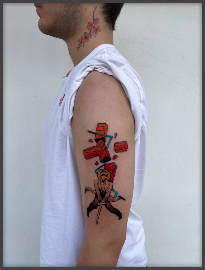 Detailed illustrative tattoo