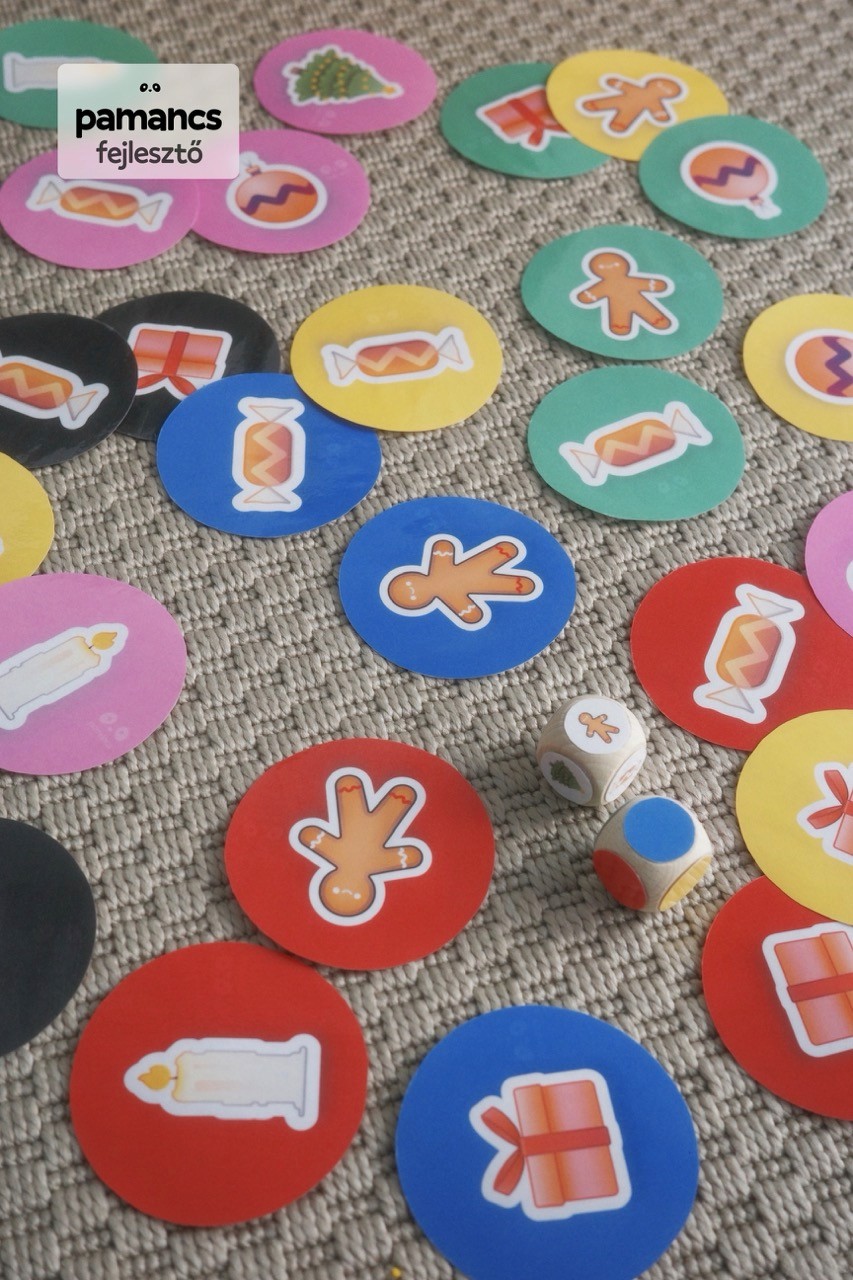 Figyelemfejlesztő karácsonyi kártyajáték gyerekeknek