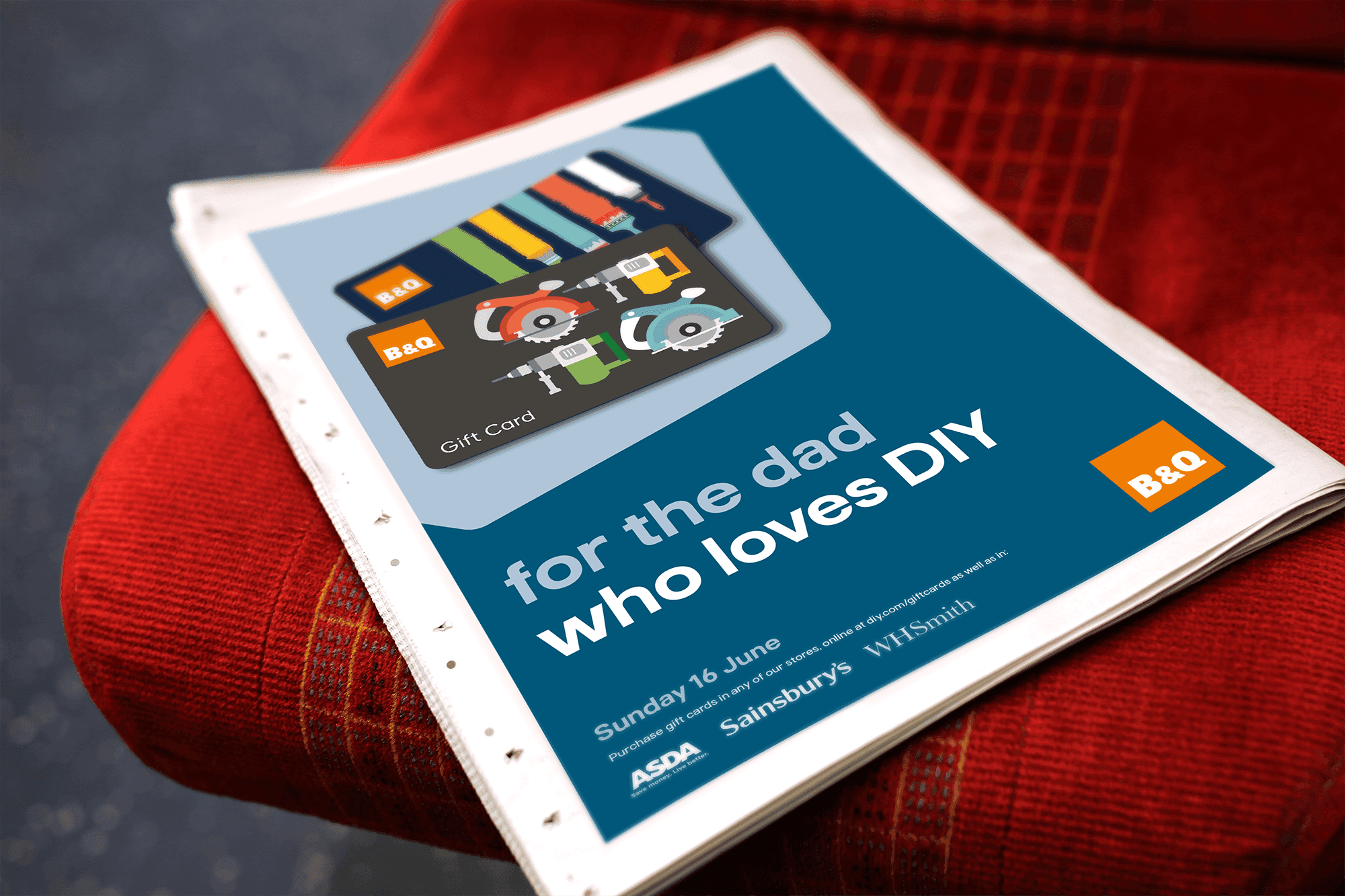 B&A press advertising newspaper on UK train