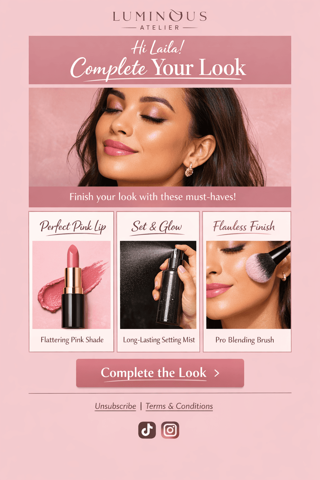 1:1 personalized cross-sell email example