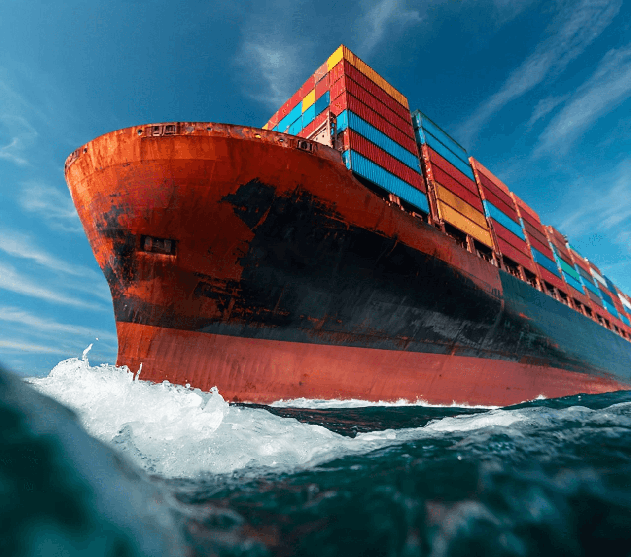 Image of ship in occian going to ship new things