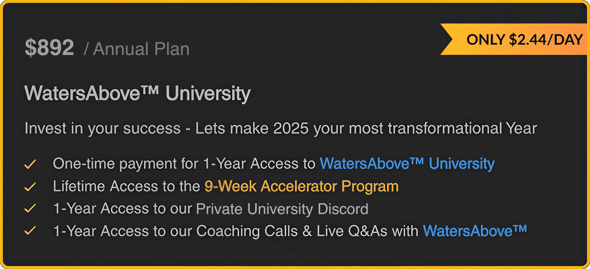 2025 Membership Card to WatersAbove University
