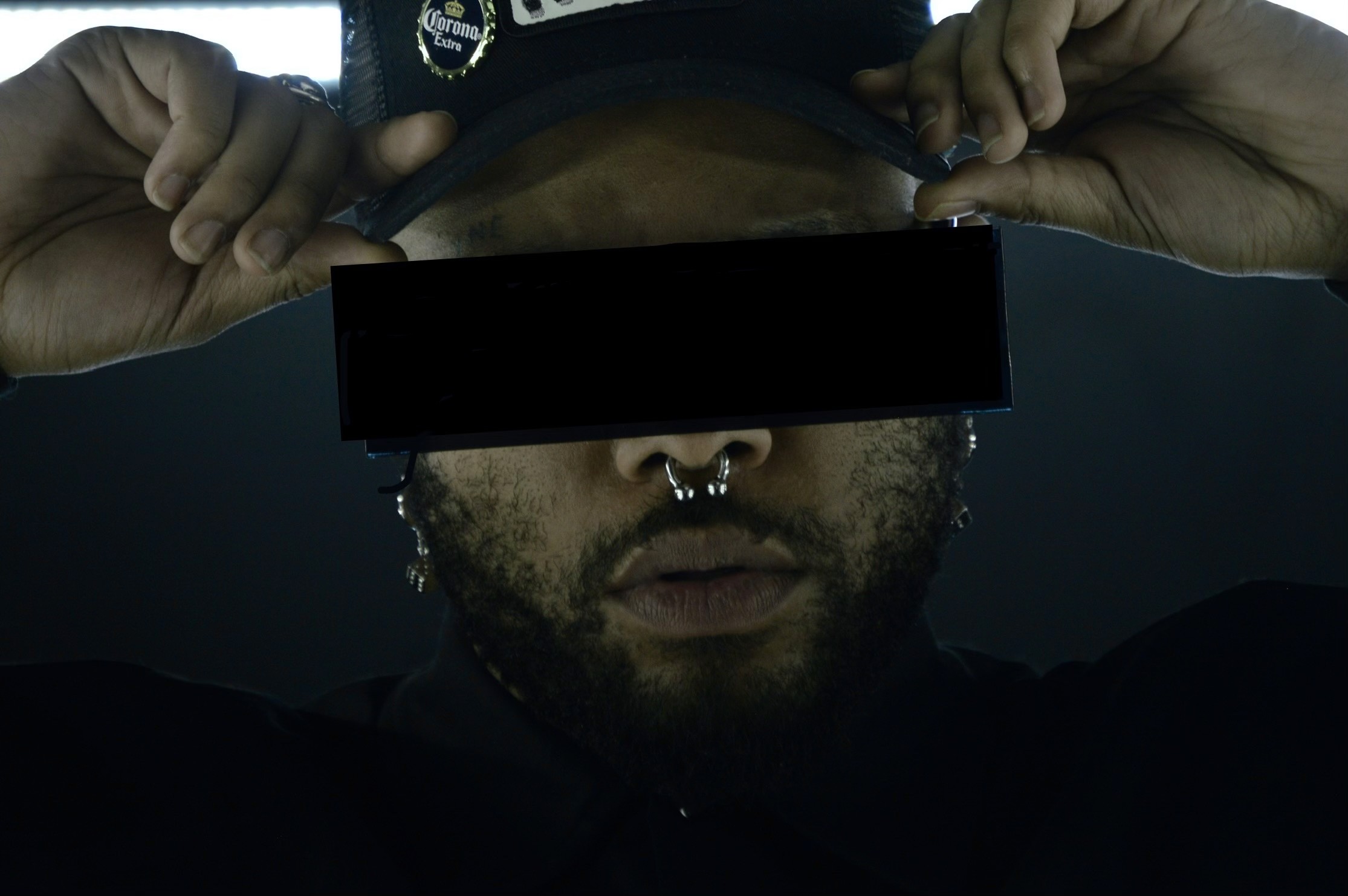 Album cover with a man