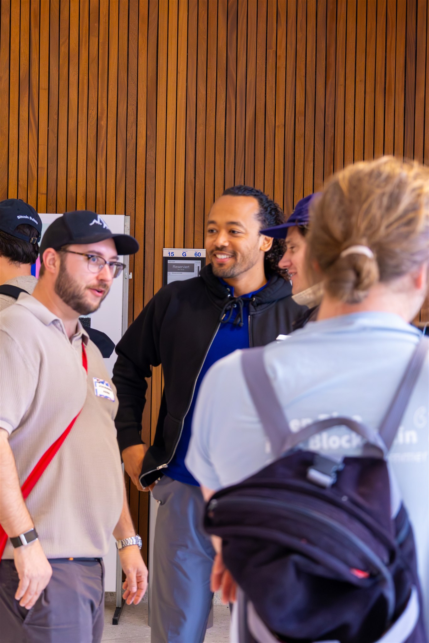 Attendees chatting during EthereumZüri networking event in Zurich