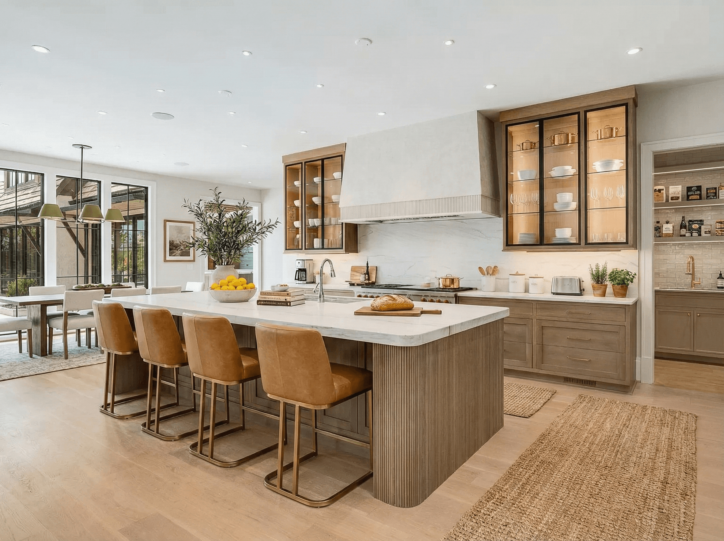 a table topped with lots of wooden utensils