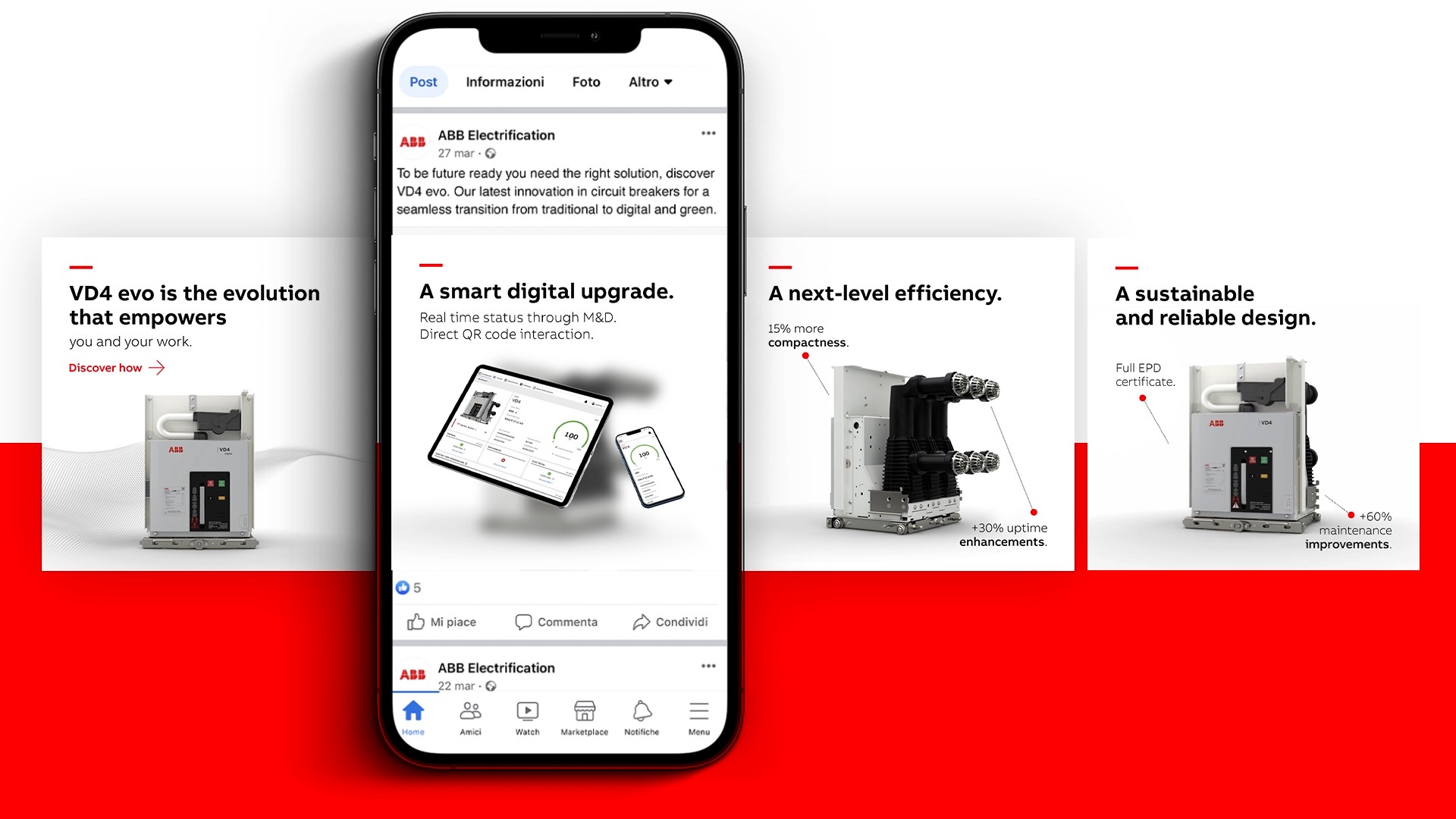 Post della campagna social per la presentazione dei prodotti della campagna VD4 EVO