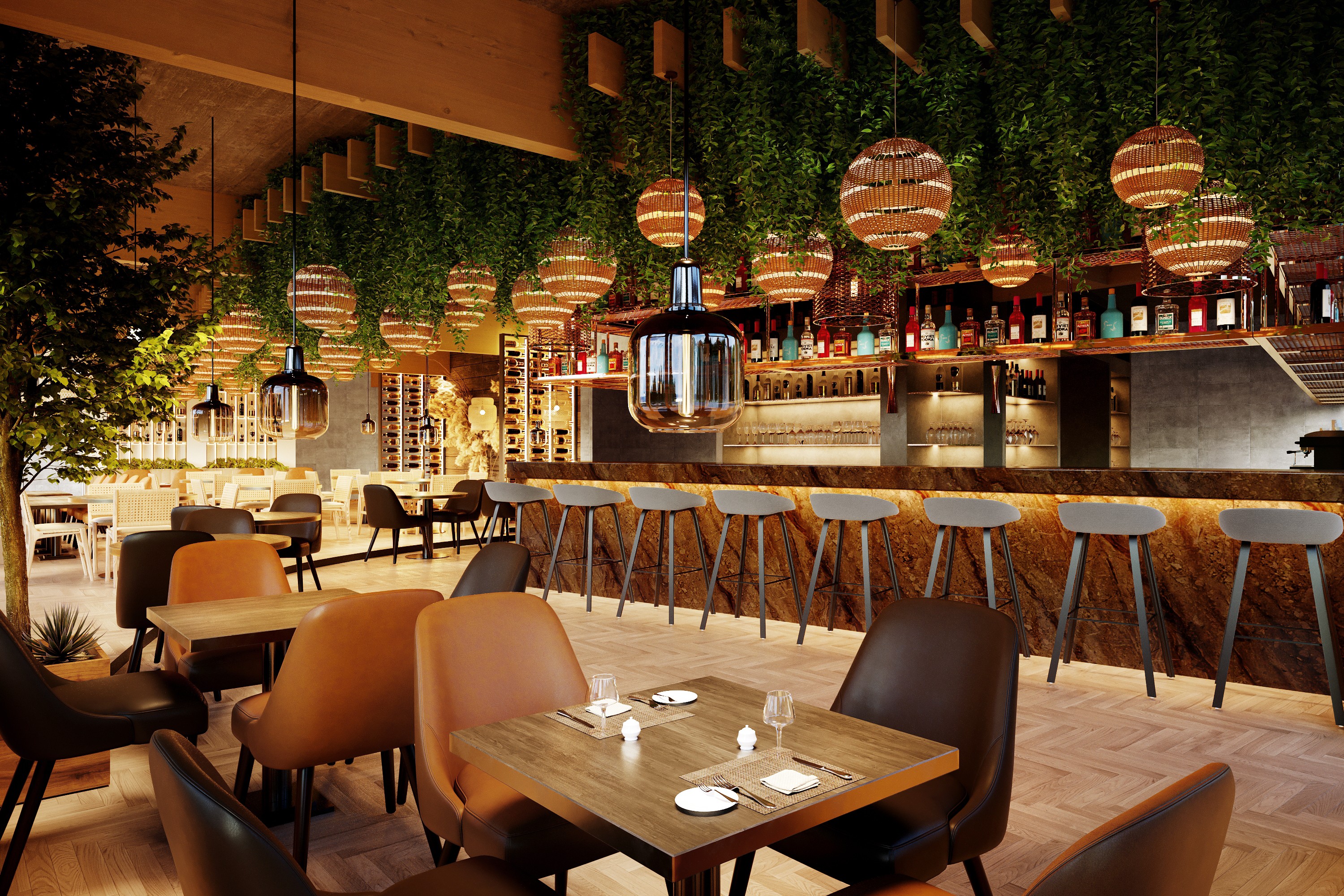 Inennraum Riverside Restaurant