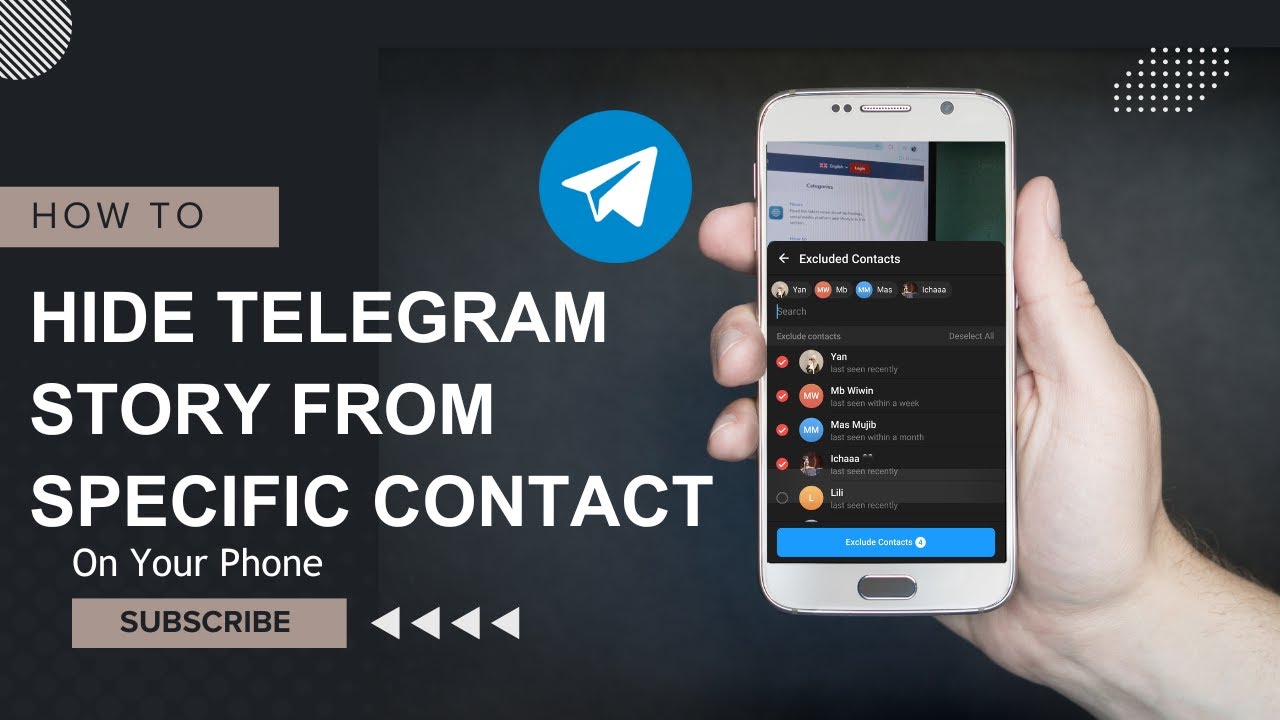 Hide telegram story from specific contacts