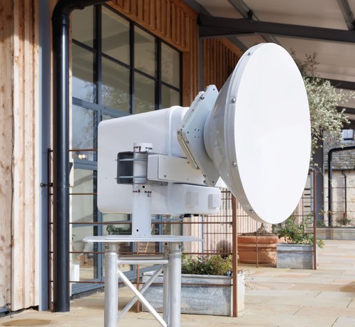 acculink dish technology against waveform background
