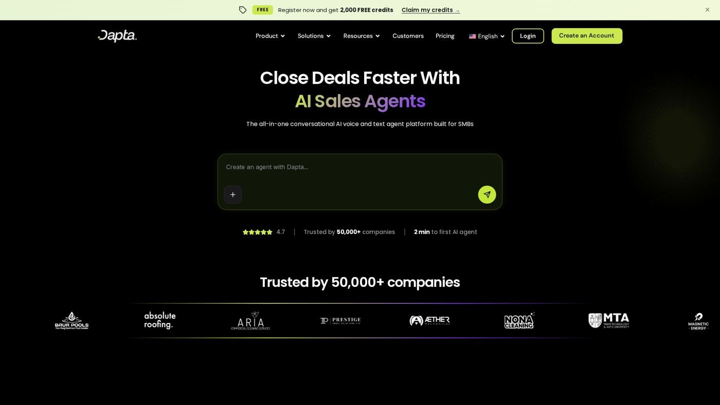 DaptaTech website