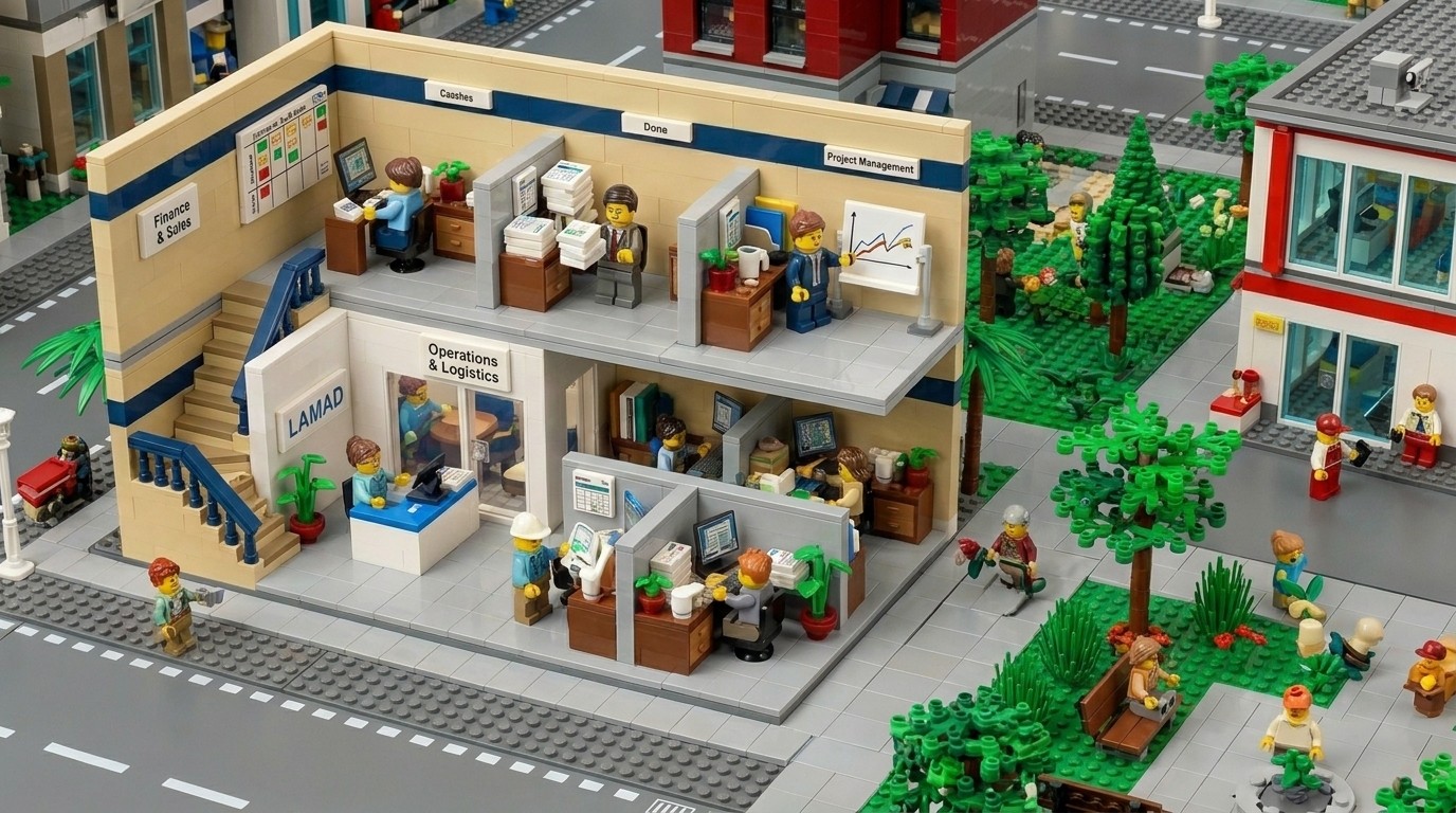 LAMAD ERP — Lego office scene