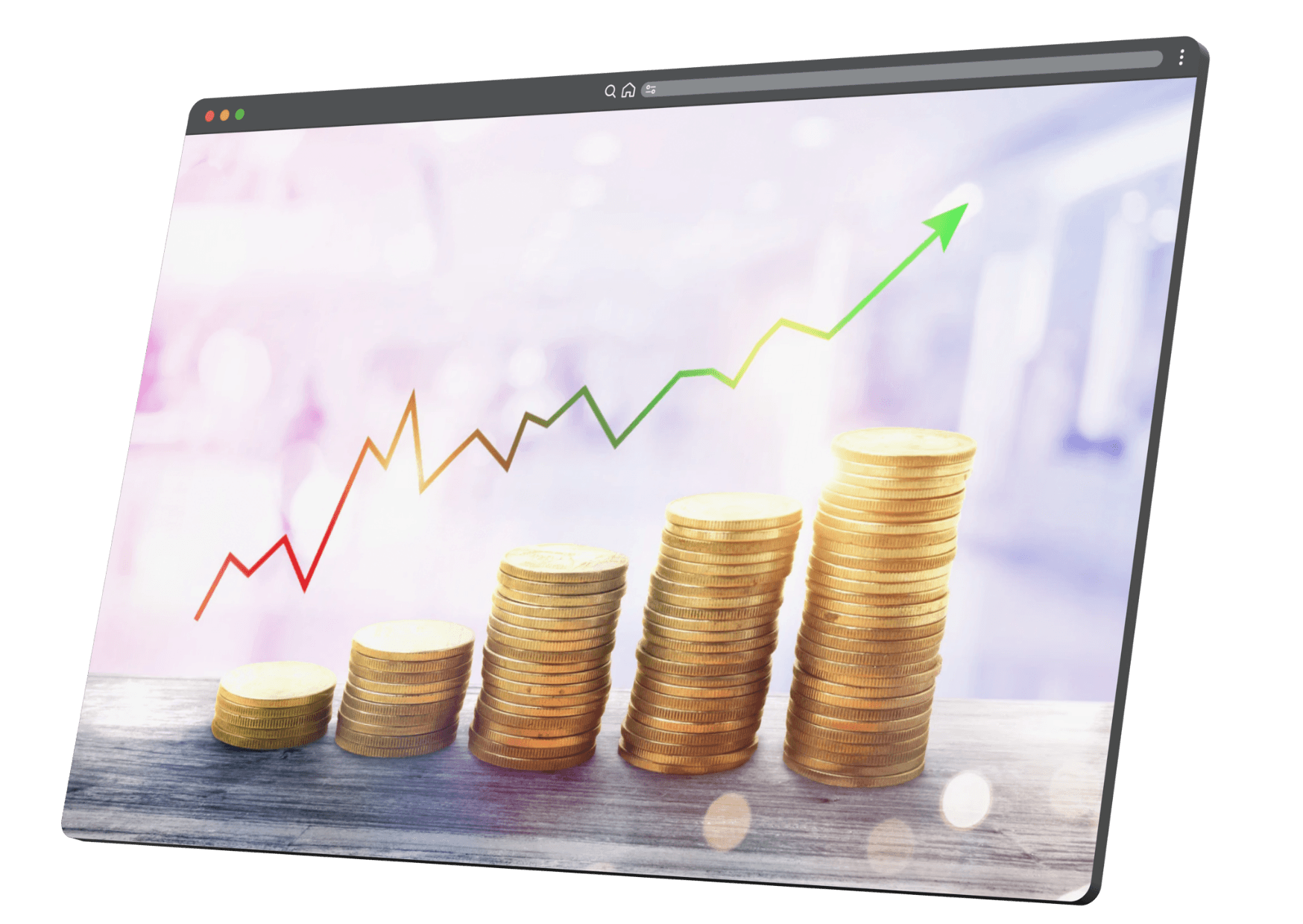 Cashflow chart with income and expense trends, showing $12,000 total balance