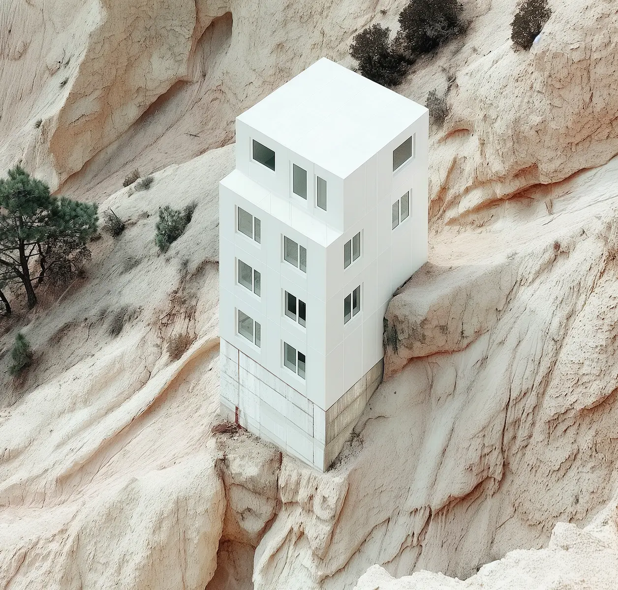 A building in hills