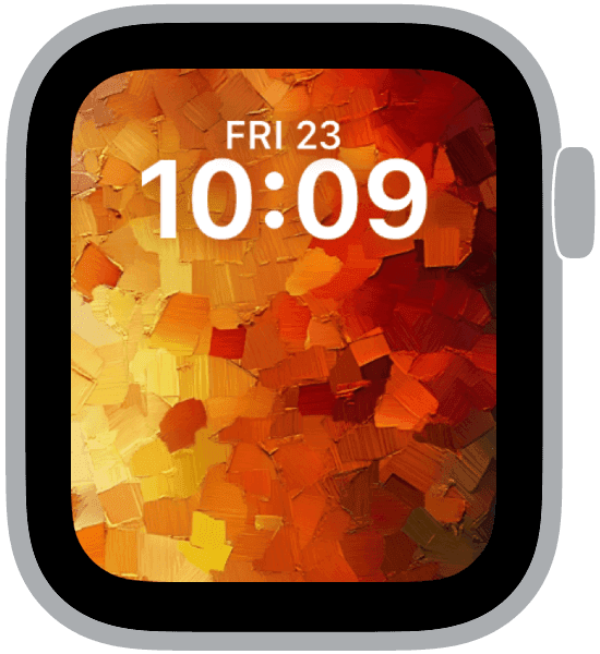 an apple watch face from the autumn gradients collection