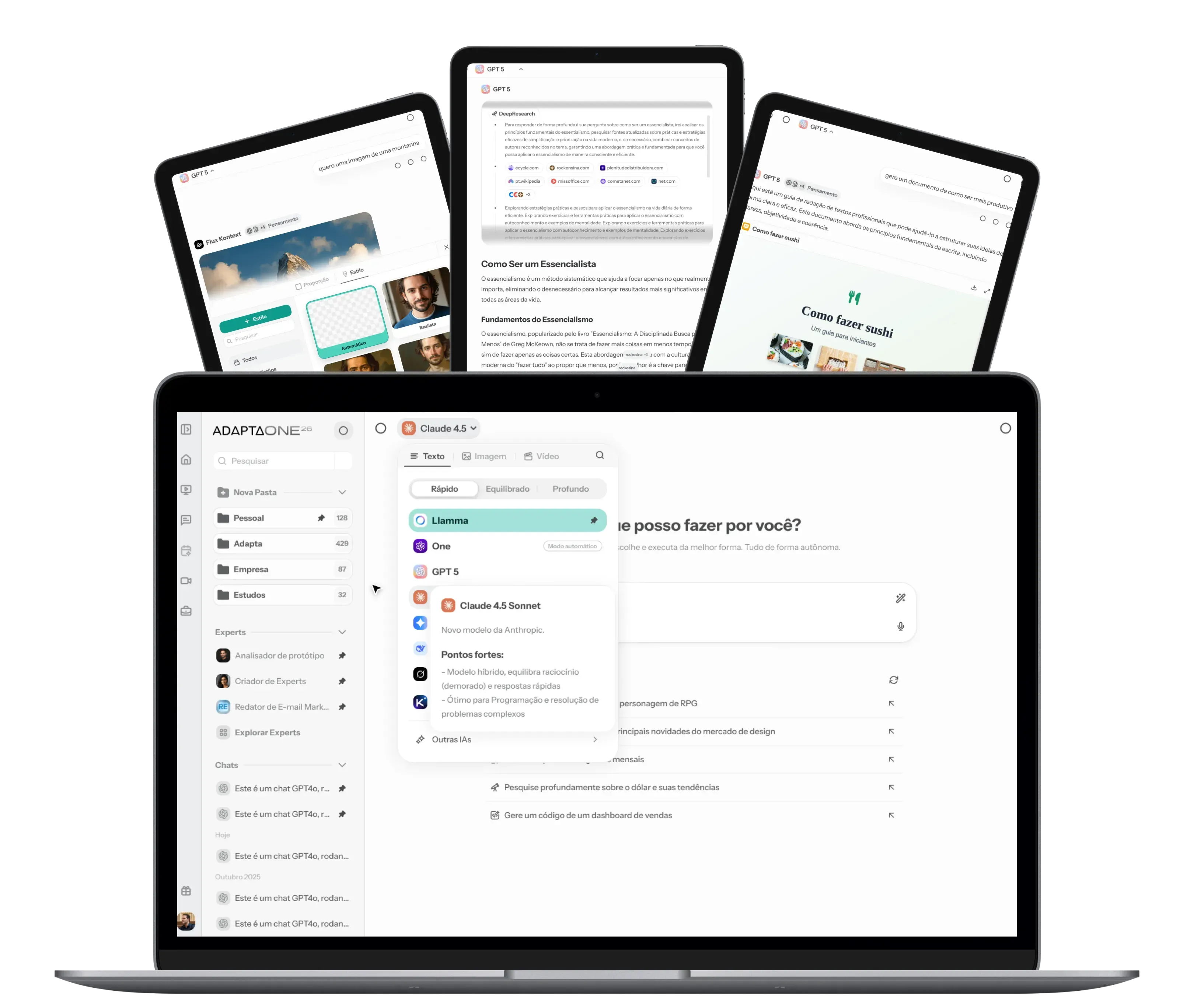Notebook mostrando Adapta ONE