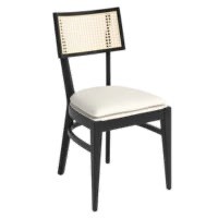 Black Cane Dining Chair